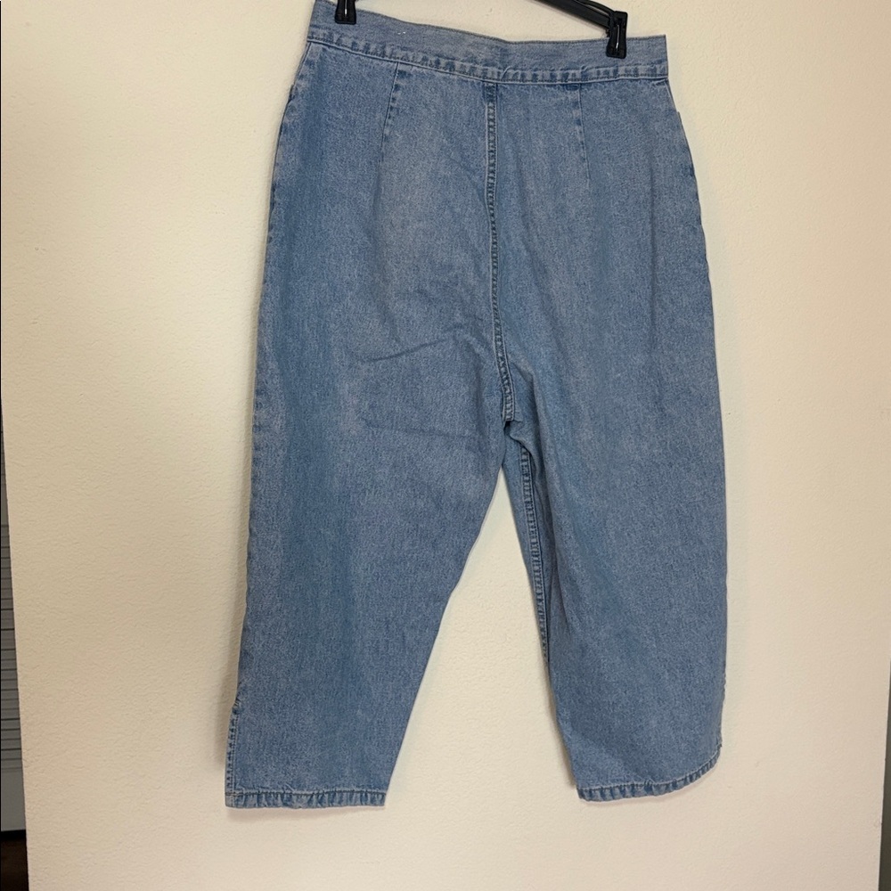 VINTAGE Y2K Denim Capris Route 66 100% cotton size 13/14 - Picture 4 of 5
